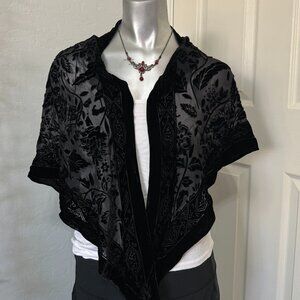 Elegant Sheer Black Shoulder Wrap